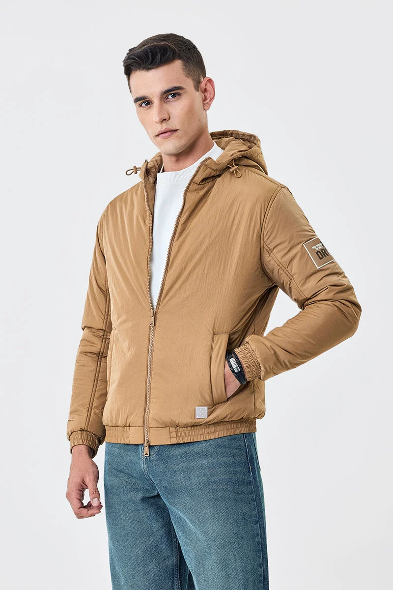 سنيتش Dual Zipper Hooded Bomber Jacket